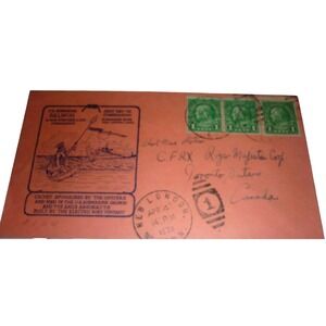 1938 US Submarine Salmon SS-182 First Day Commission Naval Cover New London CT